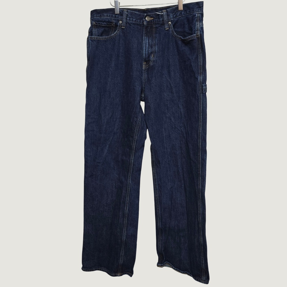 Old Navy 90s Baggy Carpenter Jeans Mens‎ 34x34 Dark Rinse Workwear Grunge Skate